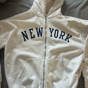 John Galt Brandy Melville Cream Hoodie